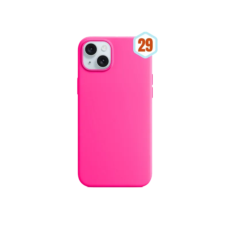 Силиконов калъф Skin Effect—iPhone 15 Plus - Цикламено (29)