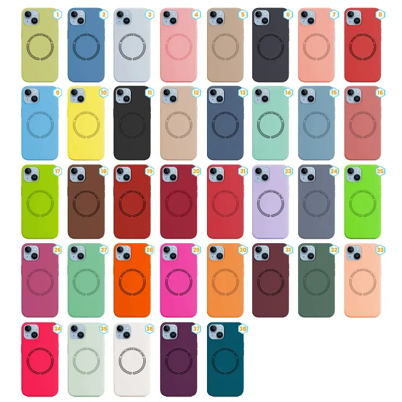 Силиконов калъф MagSafe Skin Effect—iPhone 15—Черно (11)