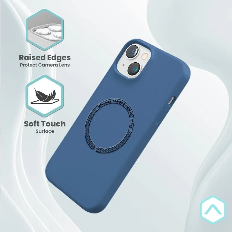 Силиконов калъф MagSafe Skin Effect—iPhone 15—Черно (11)
