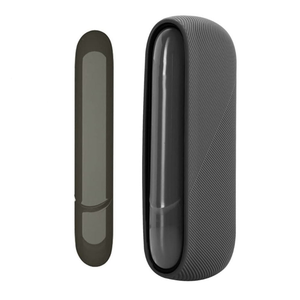 Techsuit - Silicone Case - for IQOS 3 DUO, with Magnetic Side Cover - Black