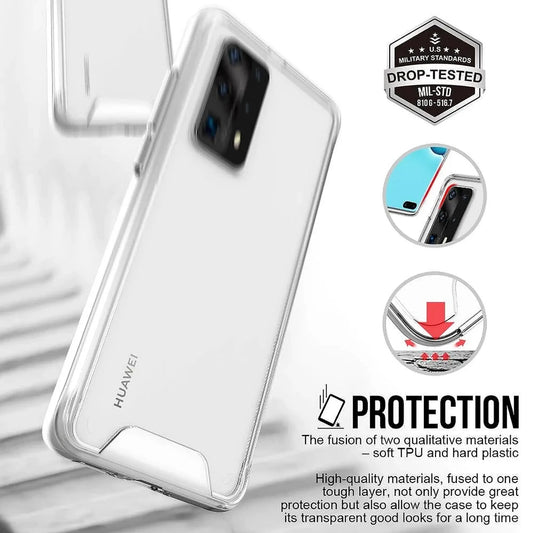 Калъф Premium Anti-Shock–прозрачен– прецизни бутони – двукомпонентен