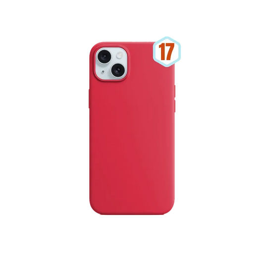 Силиконов калъф Skin Effect—iPhone 15 Plus - Червено(17)