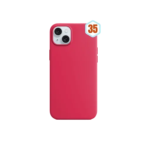Силиконов калъф Skin Effect—iPhone 15 Plus - Червено(35)
