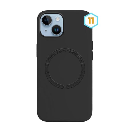 Силиконов калъф MagSafe Skin Effect—iPhone 15—Черно (11)