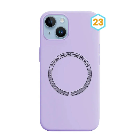 Силиконов калъф MagSafe Skin Effect—iPhone 14—Лилав (23)