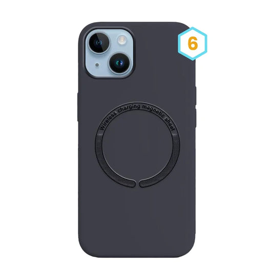 Силиконов калъф MagSafe Skin Effect—iPhone 14—Navy Blue (6)