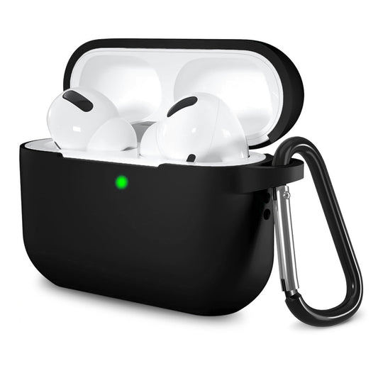 Techsuit - Silicone Case - for Apple AirPods Pro 1 / 2, Smooth Ultrathin Material - Black