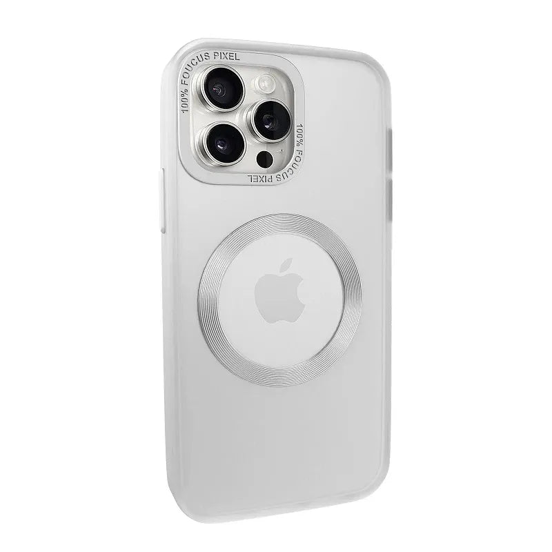 Премиум матов калъф IPhone  – безжично зареждане –  бял цвят – елегантен и модерен