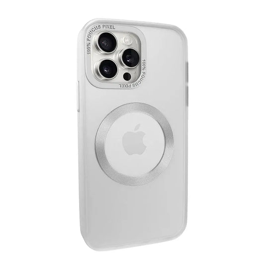 Премиум матов калъф IPhone  – безжично зареждане –  бял цвят – елегантен и модерен