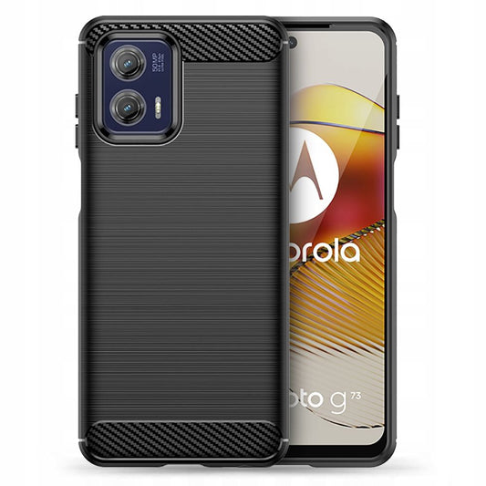 Techsuit - Carbon Silicone - Motorola Moto G73 - Black