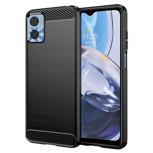 Techsuit - Carbon Silicone - Motorola Moto E22 / Moto E22i - Black