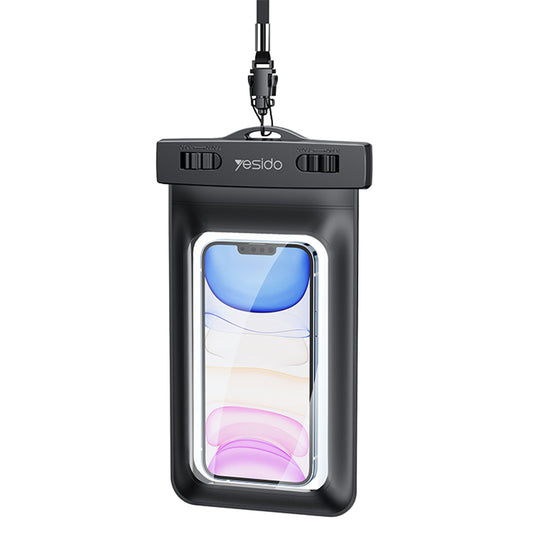 Yesido - Waterproof Case (WB10) - IPX8, for Phone max 6.7" - Black