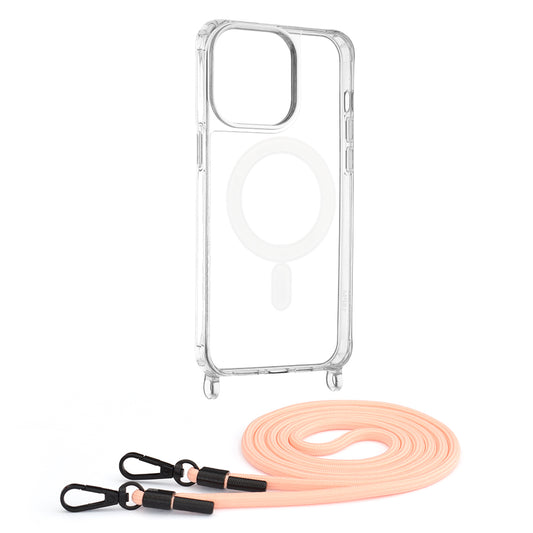 Techsuit - Acrylic MagSafe Crossbody - iPhone 15 Pro Max - Pink