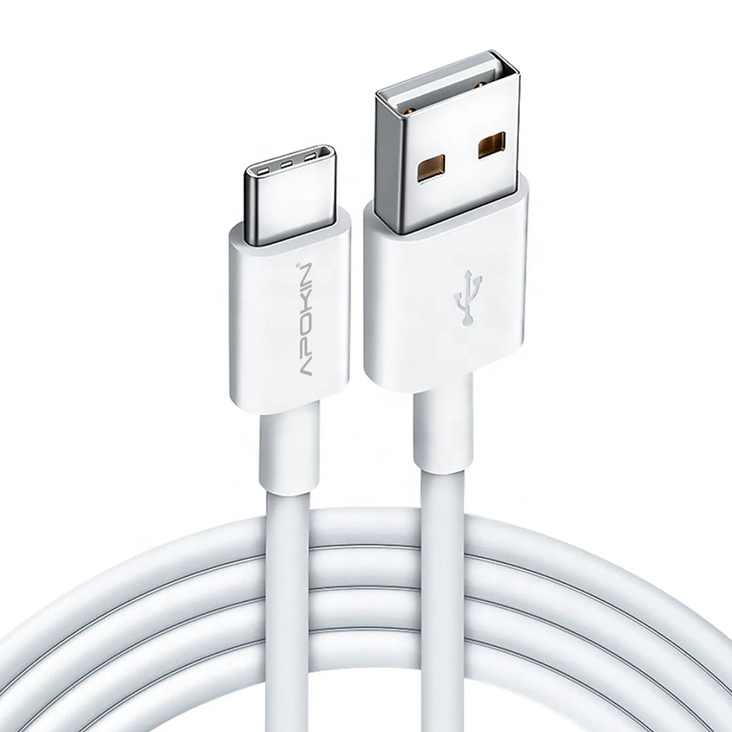 Кабел за данни и бързо зреждане— 3.0A USB (2.4А) към Type-C (2 м.)—Бяло